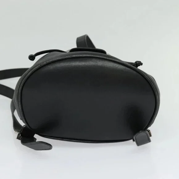 Salvatore Ferragamo Gancini Backpack Leather Black Silver 